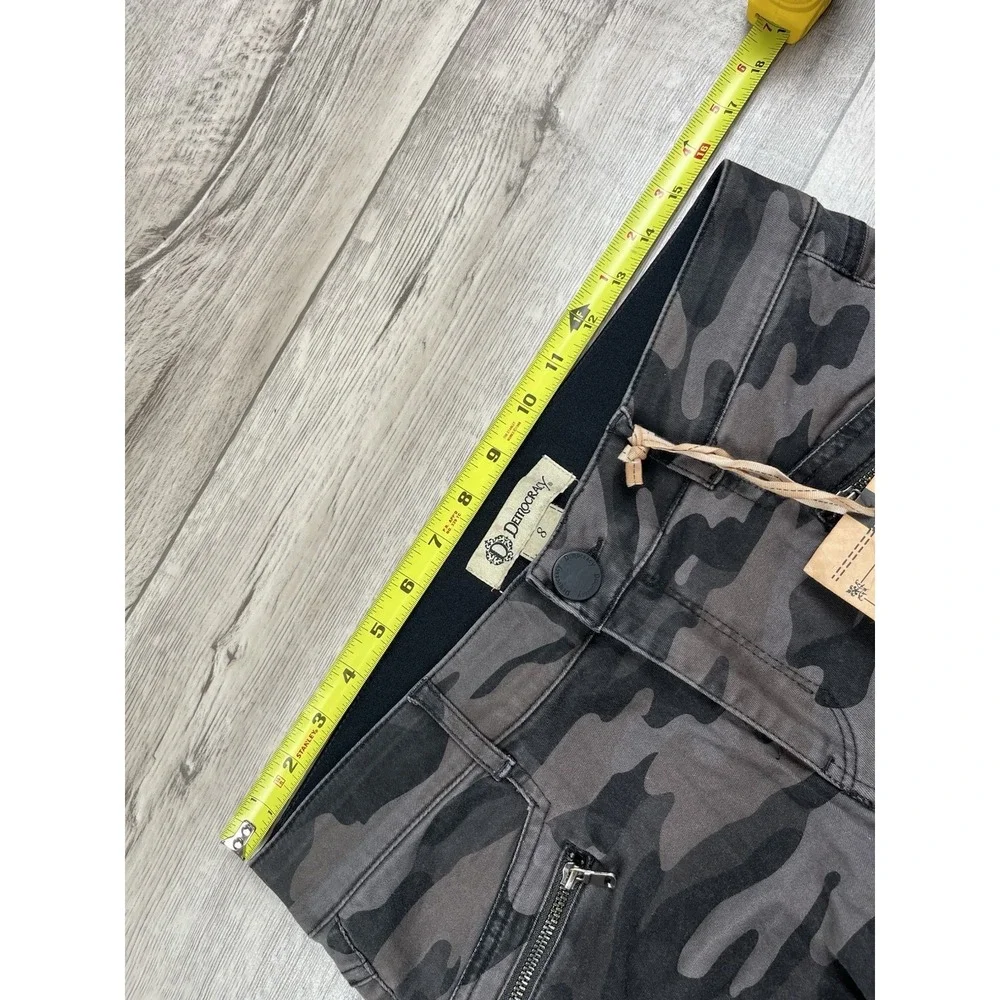 Democracy Jeans Womens 8 Gray Camo Ab Technology Skinny Ankle Stretch Pants